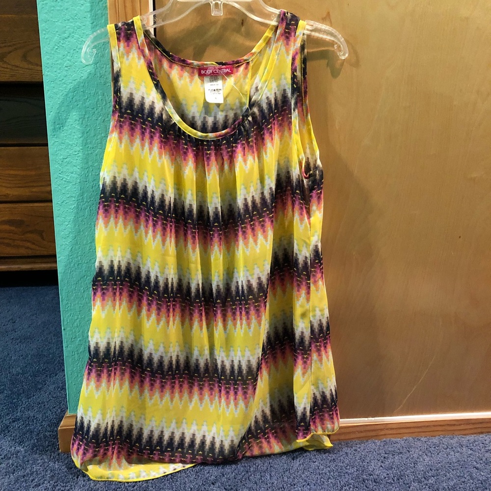 Multicolored flowy tank top